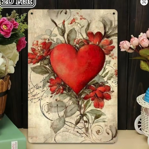 Victorian vintage red - red, heart